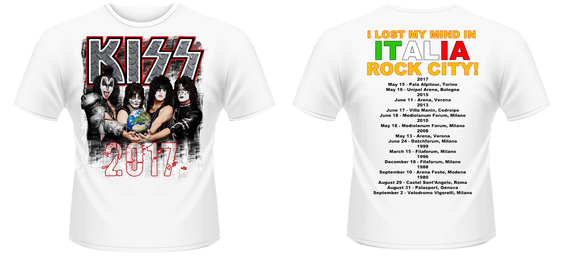 Kiss Army Spain te presenta Kiss World Tour 2017 Tshirt. Kiss Army
